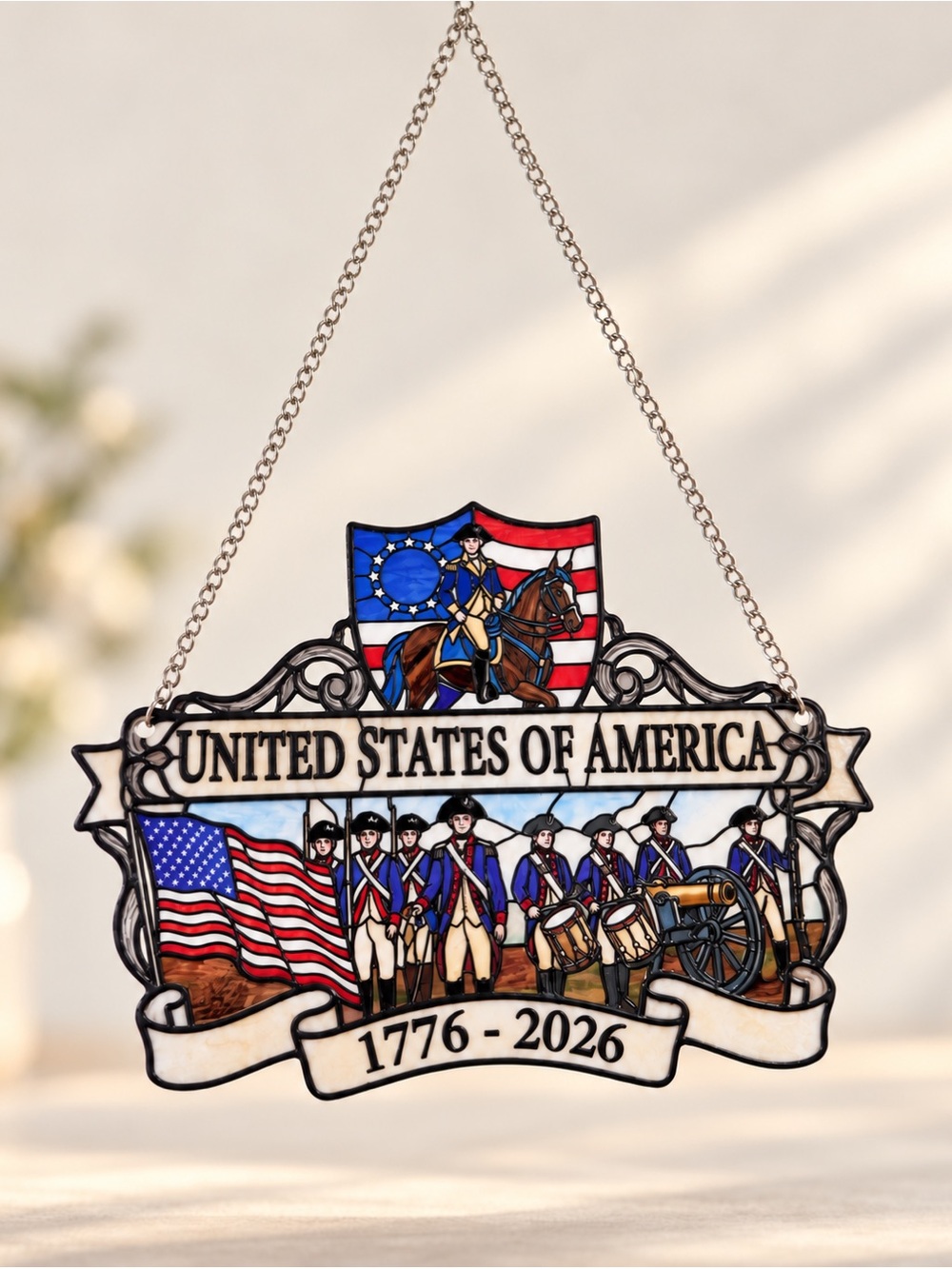 Amazon Patriotic Wall Hanging - Blue, Red, White